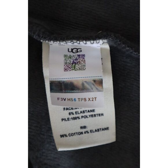 UGG Men's Sz L/XL Charcoal Heather Gray Leeland Hooded Cotton Blend Robe - Picture 4 of 15